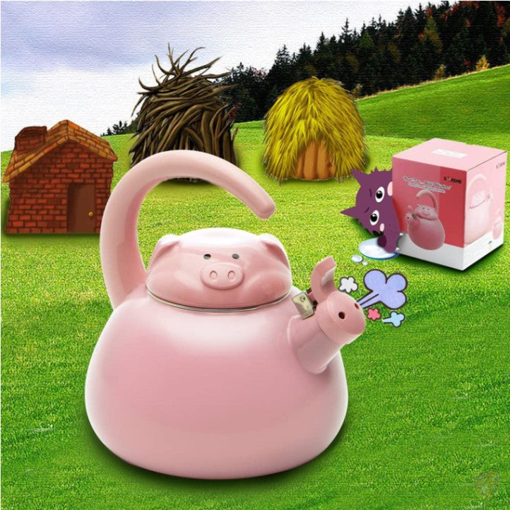 豚のやかん Supreme Housewares 可愛い豚のケトル ピンクのぶた ブタ Whistling Kettle, Pink Pig