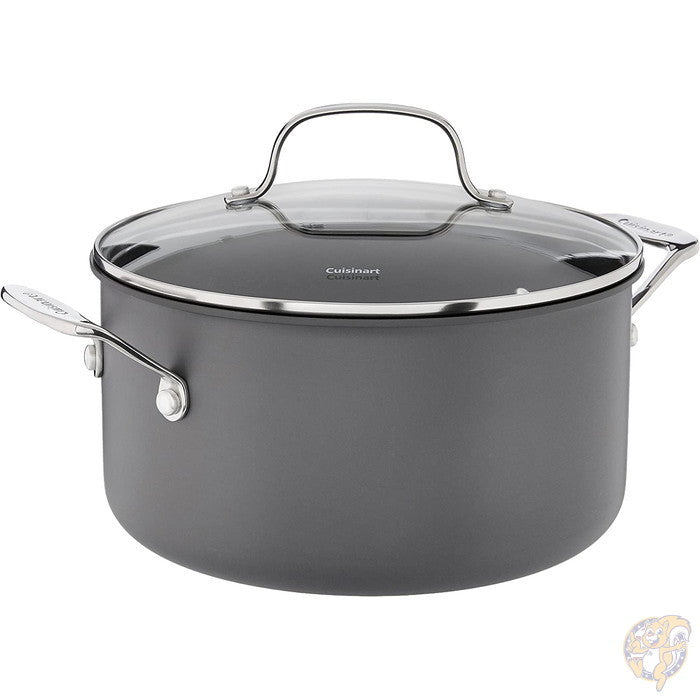 クイジナート Cuisinart クラシック ノンスティック 6クォート(5.6リットル) 鍋 蓋つき 黒