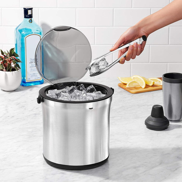 オクソー トング付きスチール氷バケット OXO ブラック3.7L