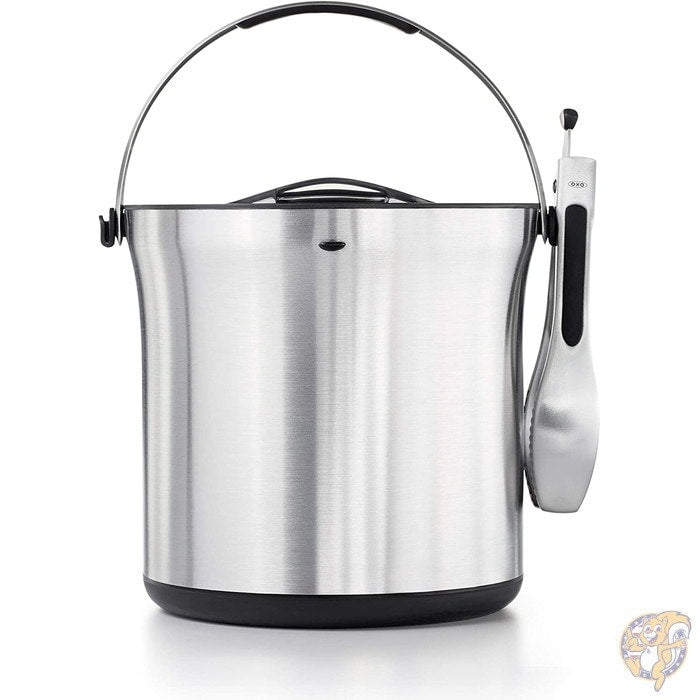 オクソー トング付きスチール氷バケット OXO ブラック3.7L