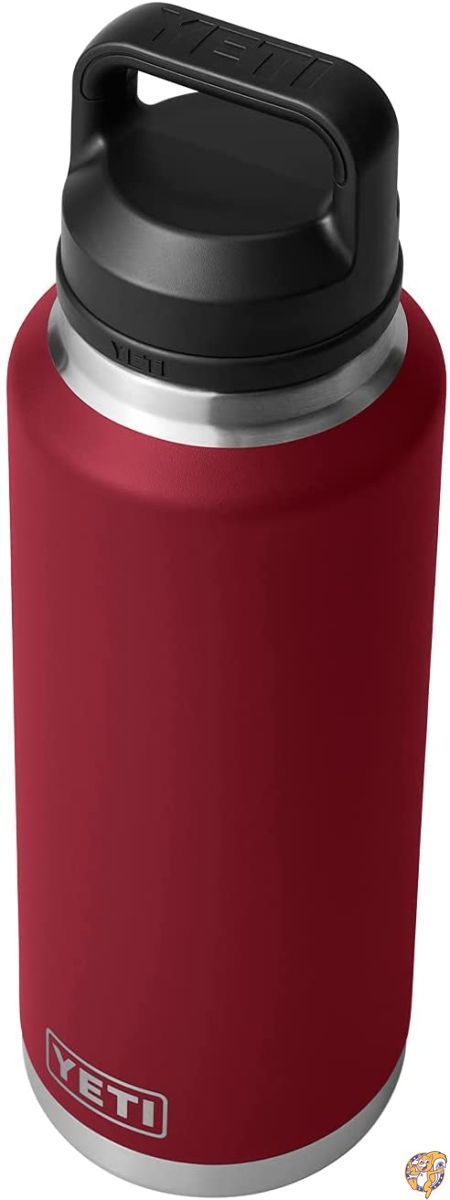 YETI Rambler 46オンスボトル 真空断熱 ステンレススチール チャグキャップ付き ハーベストレッド