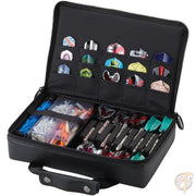 Casemaster ザ プロ レザーレット ダーツケース ポケット15か所 ダーツ9本収納可能