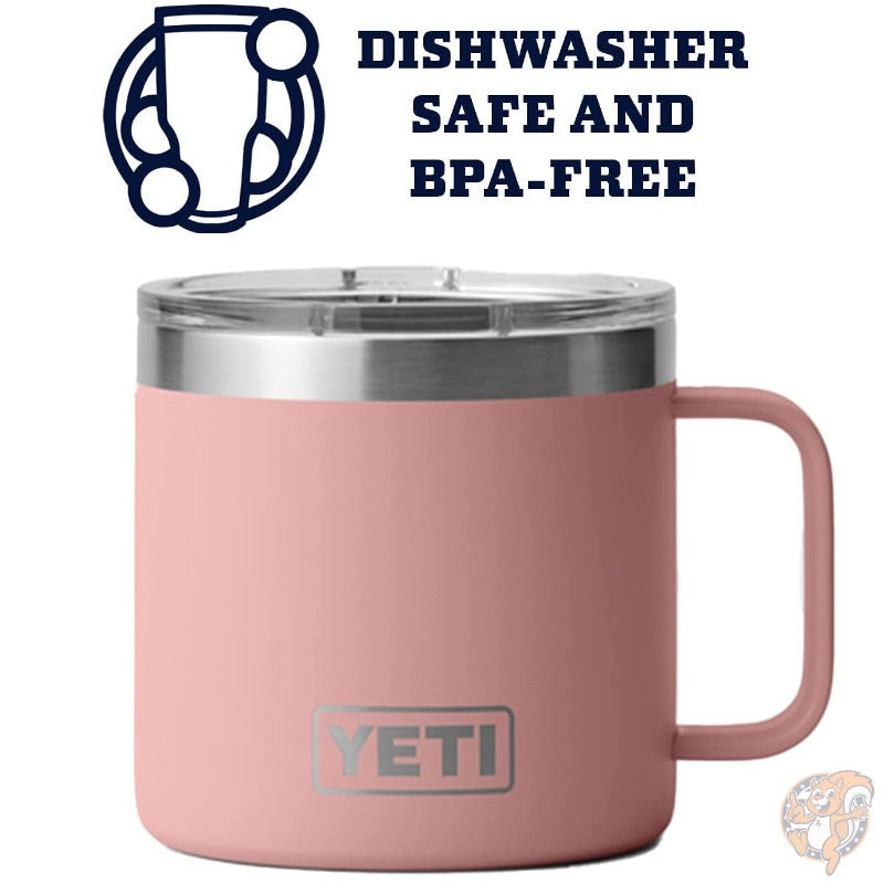 イエティ YETI Rambler 14oz ステンレス マグ 保温保冷 真空断熱 蓋つき サンドストーンピンク