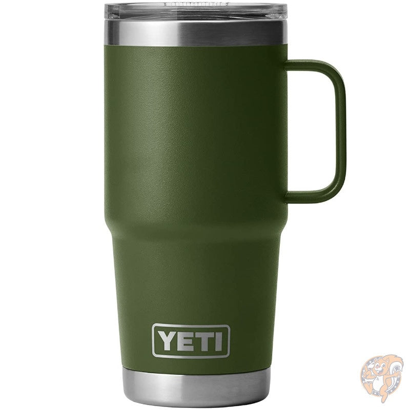 イエティ YETI Rambler 20oz ステンレス トラベルマグ 保温保冷 真空断熱 蓋つき ハイランドオリーブ コーヒー
