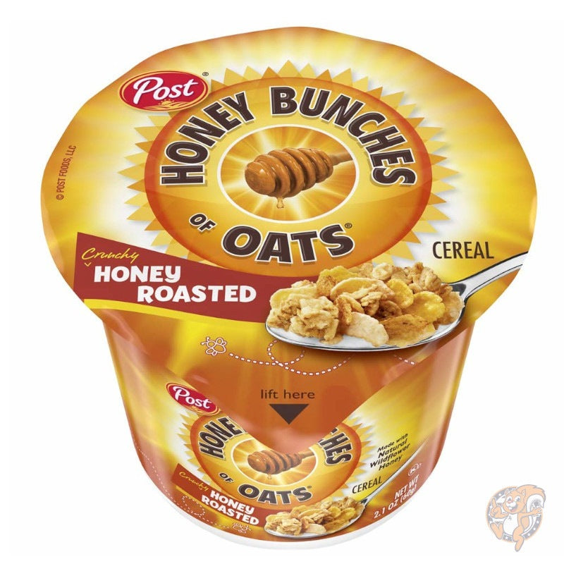 Post Honey Bunches ハニーバンチーズ オブ オーツ Roasted シリアル カップ 全粒粉 60g×12カップ