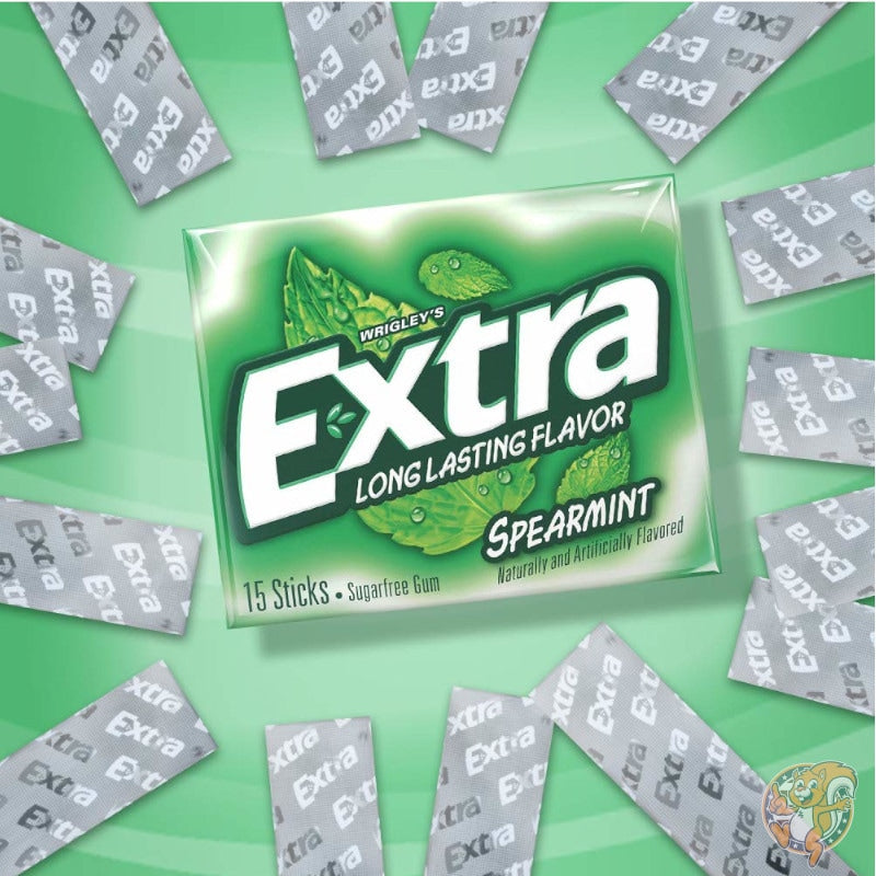 エクストラ EXTRA Spearmint スペアミント シュガーフリー ガム 15枚入り×10パックセット