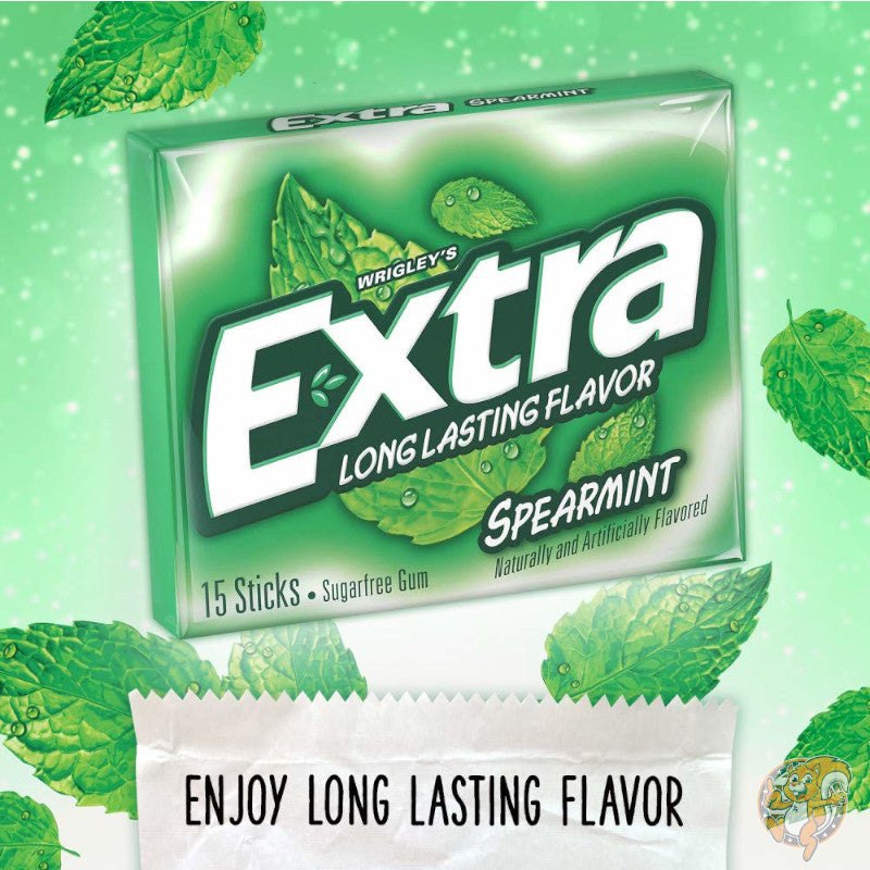 エクストラ EXTRA Spearmint スペアミント シュガーフリー ガム 15枚入り×10パックセット