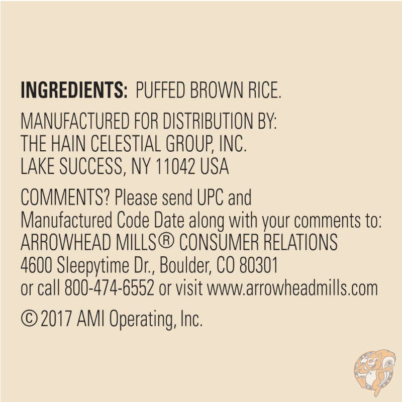 ライスパフ シリアル Arrowhead Mills Puffed Rice Cereal 170g(6オンス)×12袋