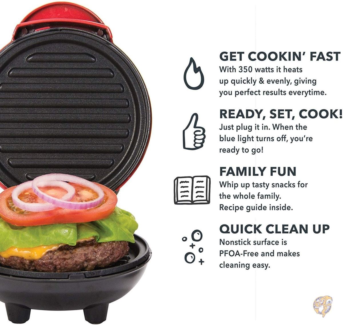 Dash Mini Maker Grill, Aqua [並行輸入品]