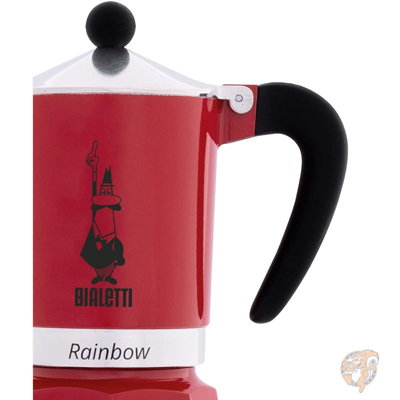 ビアレッティ Bialetti 4962 Rainbow レインボー レッド エスプレッソメーカー 3カップ