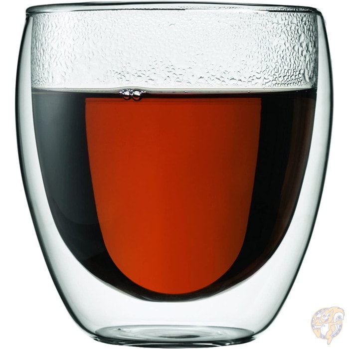 ボダム Bodum Pavina ダブルウォール 真空グラス グラス 8オンス(226.8g) 2個セット