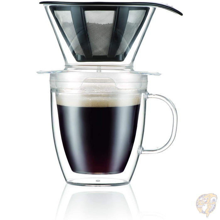 ボダム Bodum ポアオーバー コーヒードリッパー セット ダブルウォール真空 マグ フィルター(340g)
