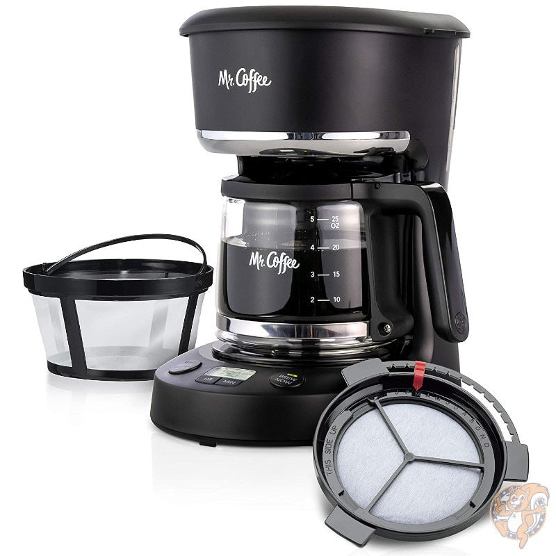 ミスターコーヒー Mr. Coffee 5カップ タイマー付き 736ml ミニ コーヒーメーカー フィルター付き ブラック