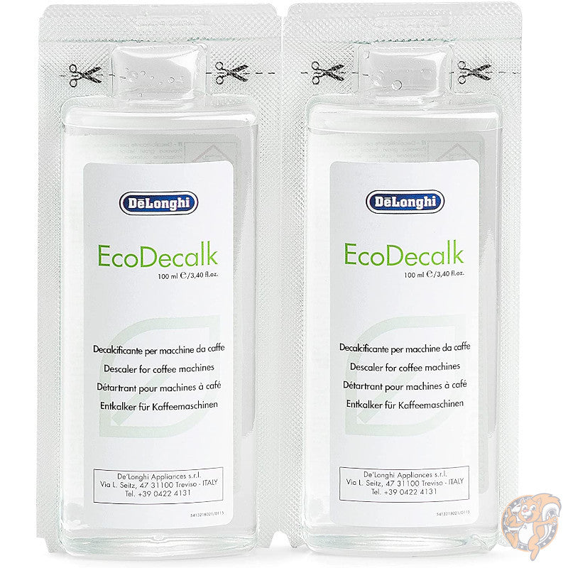 デロンギ エスプレッソ&コーヒーメーカー用 除石灰剤 EcoDecalk Descaler エコ 100ml×2本