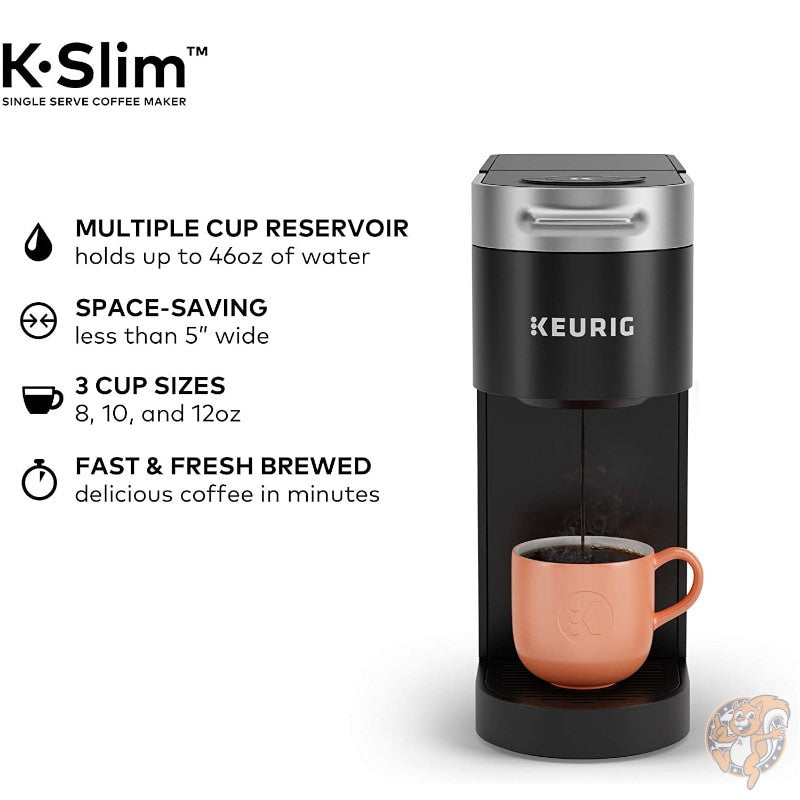 キューリグ Keurig K-スリム コーヒーメーカー シングルサーブ K-Cup 3カップサイズ ブラック