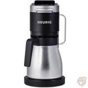 Keurig K-Duo Plus Coffee Maker、シングルサーブ、12カップのカラフェのドリップのコーヒービール醸造所、Kカップのさようなら、挽いたコーヒー、黒