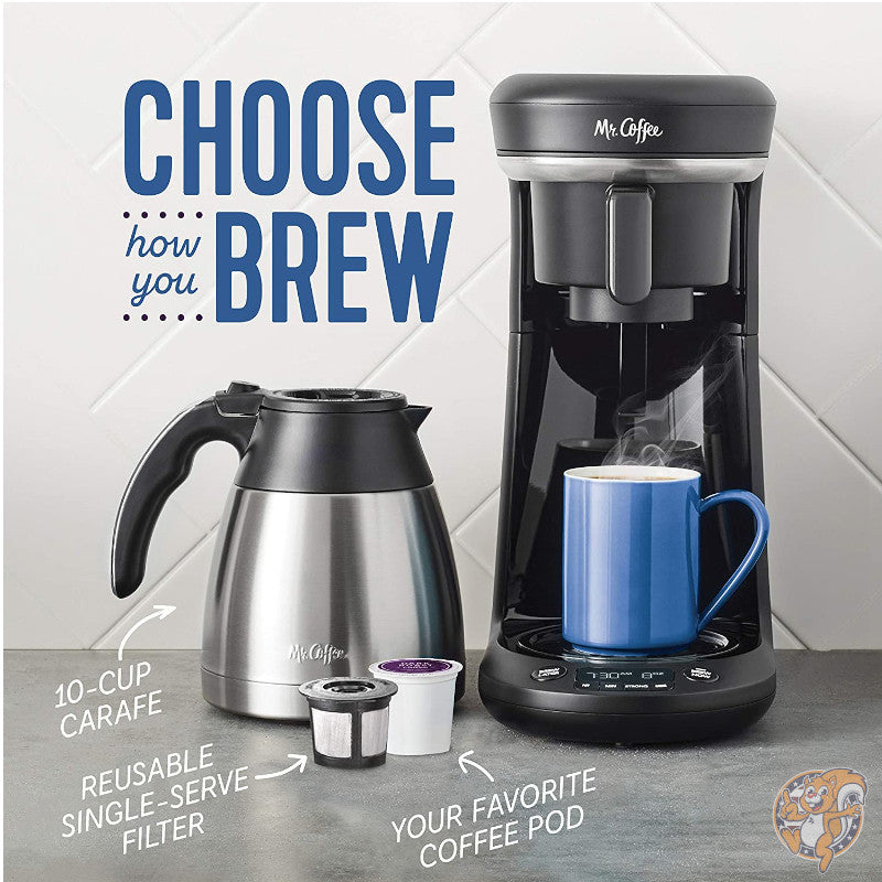 ミスターコーヒー Mr.Coffee K-CUP ポッド&ドリップ 10カップ対応 コーヒーメーカー ブラック