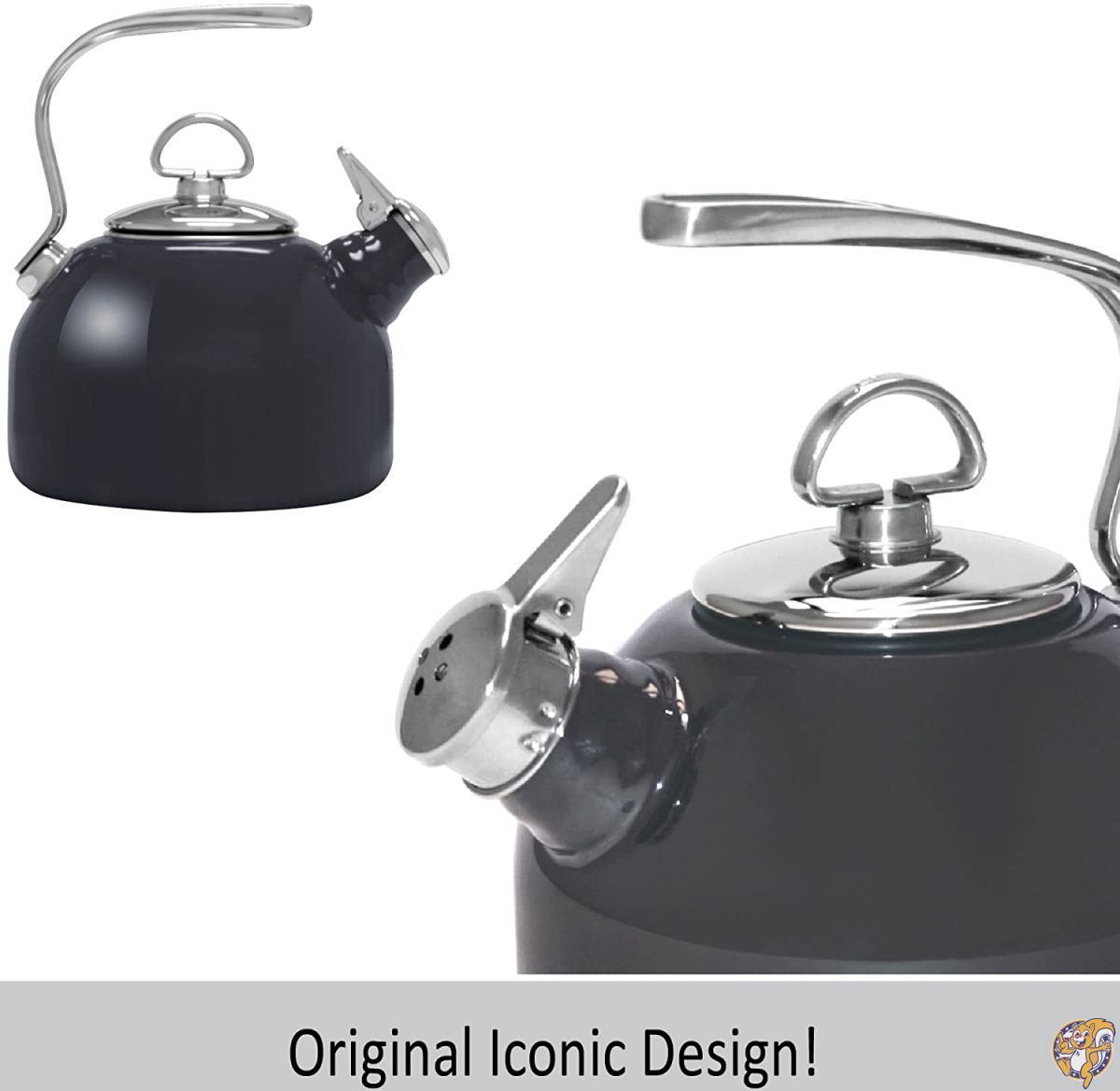 Chantal シャンタール 笛吹き クラシック エナメルケトル オニキス 0576 [並行輸入品]