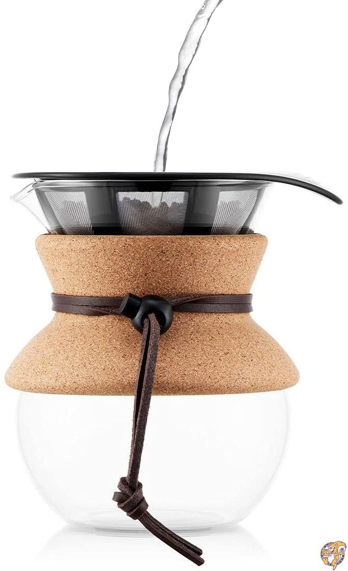 BODUM ボダム POUR OVER プアオーバー ステンレスメッシュフィルター ドリップ式 コーヒーメーカー 500ml コルクカバー付き