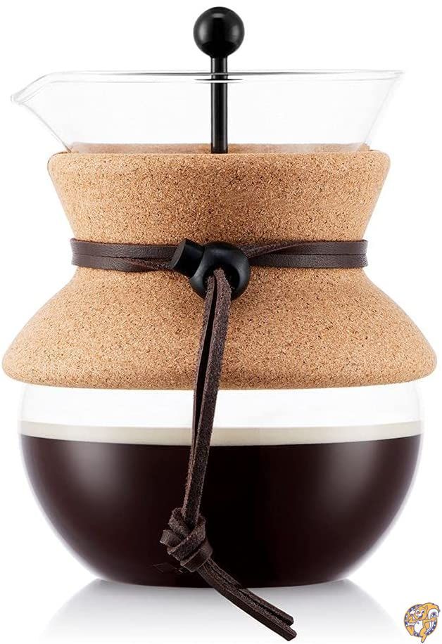 BODUM ボダム POUR OVER プアオーバー ステンレスメッシュフィルター ドリップ式 コーヒーメーカー 500ml コルクカバー付き