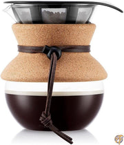 BODUM ボダム POUR OVER プアオーバー ステンレスメッシュフィルター ドリップ式 コーヒーメーカー 500ml コルクカバー付き