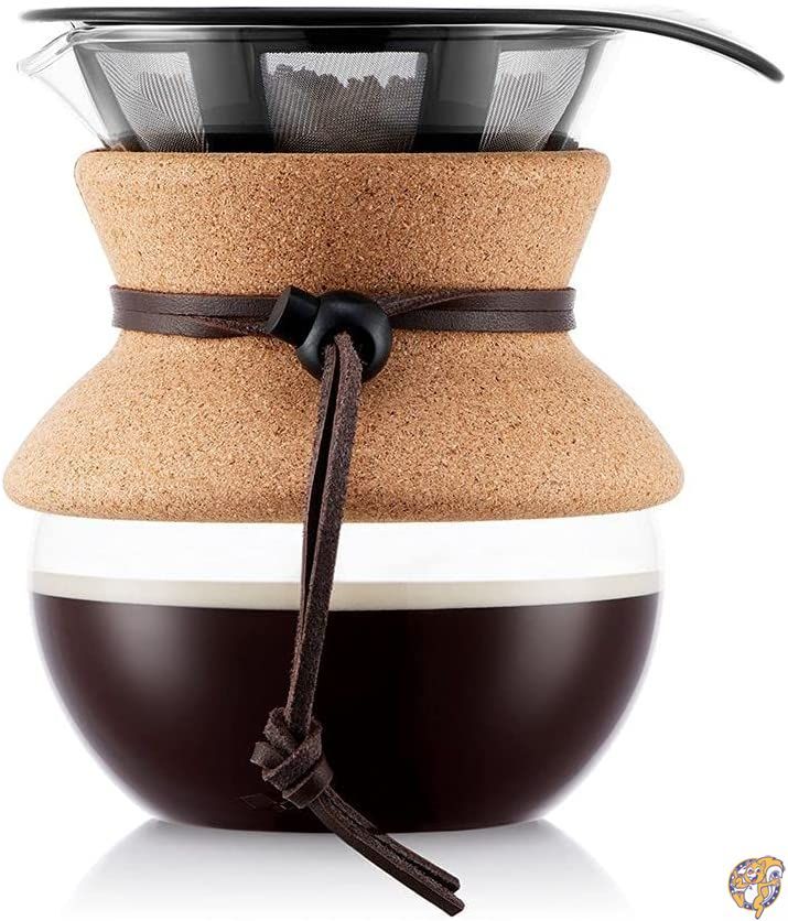 BODUM ボダム POUR OVER プアオーバー ステンレスメッシュフィルター ドリップ式 コーヒーメーカー 500ml コルクカバー付き