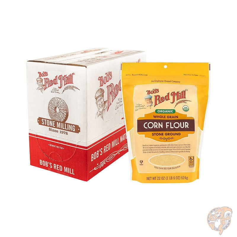 ボブズレッドミル Bob's Red Mill オーガニック コーンフラワー とうもろこし粉 624g(22オンス)×4袋