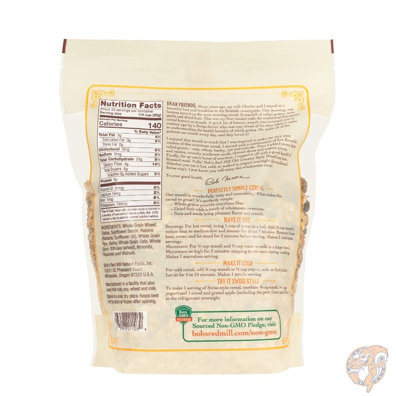 ボブズレッドミル Bob's Red Mill オールドカントリースタイル Muesli シリアル 1.13kg×4袋入り