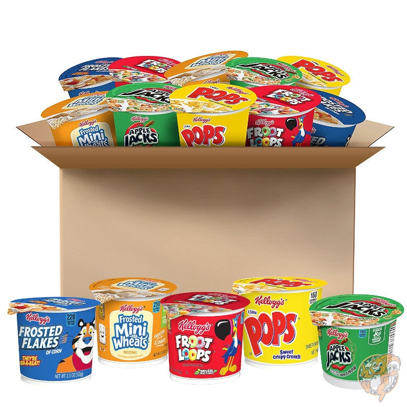ケロッグ Kellogg's Cereal 朝食 シリアル バラエティパック アソート 一食分 24カップ入り アメリカ輸入おもちゃ