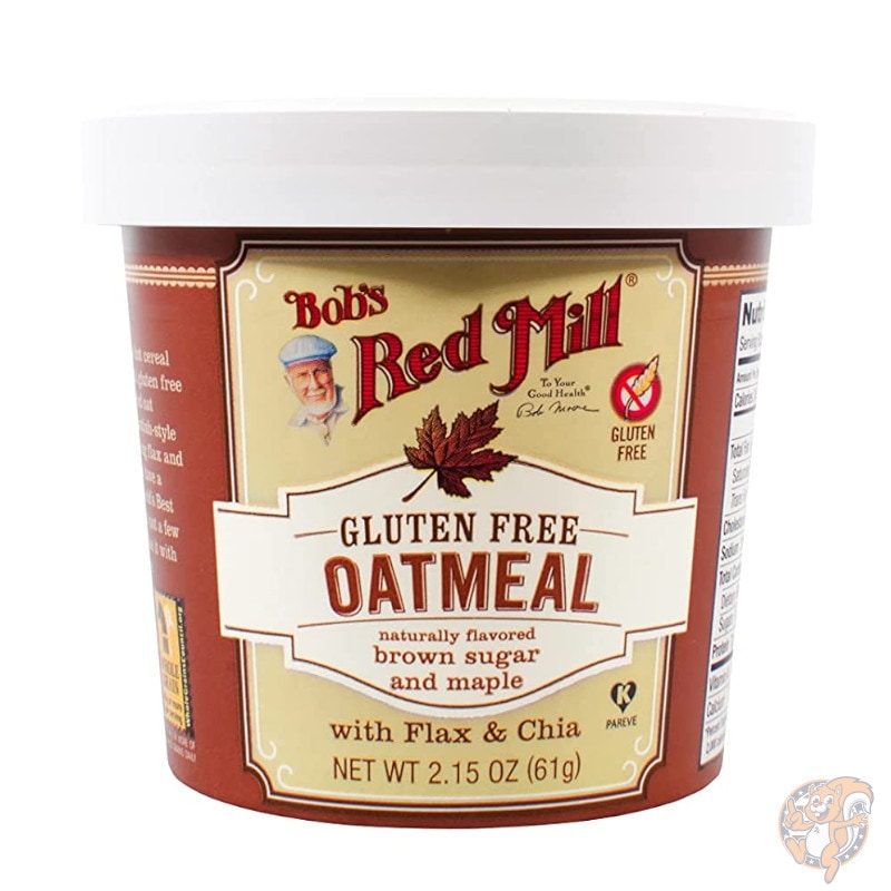 ボブズレッドミル Bob's Red Mill グルテンフリー オートミールカップ ブラウンシュガー メープル 61g×12個