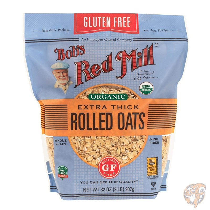 ボブズレッドミル Bob's Red Mill グルテンフリー オーガニック 極厚 ロールドオーツ 907g×4袋