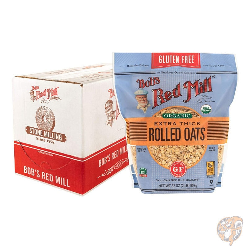 ボブズレッドミル Bob's Red Mill グルテンフリー オーガニック 極厚 ロールドオーツ 907g×4袋