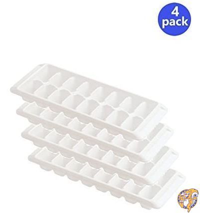 (ラバーメイド) Rubbermaid白いアイスキューブトレイ 16キューブトレイ 4-Pack ホワイト #NA [並行輸入品]