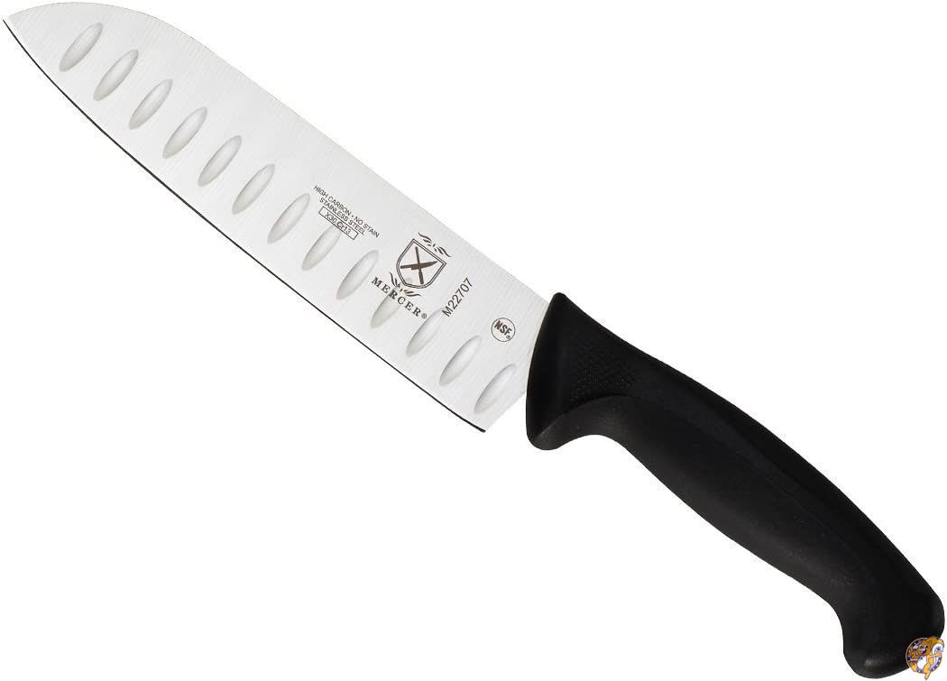 Mercer Culinary Millennia シェフナイフ 12インチ 7-Inch Granton Edge Santoku Knife ブラック M22707