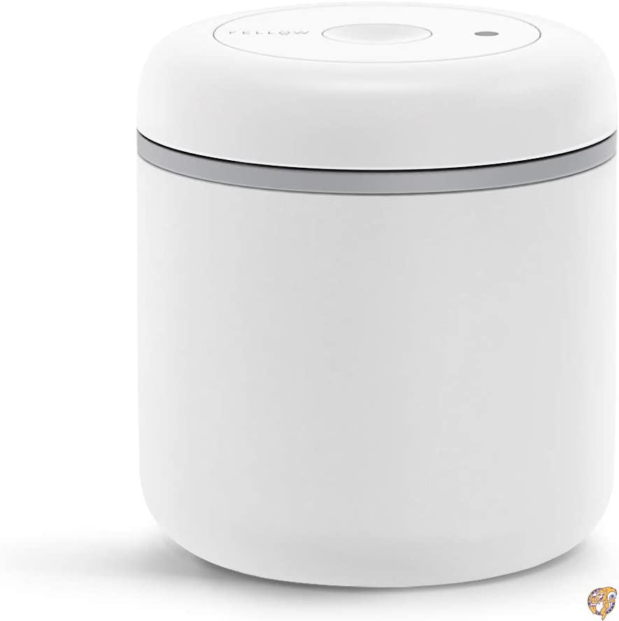 Fellow Atmos 真空キャニスター コーヒー&amp;食品保存用 密閉容器 マットホワイト ミディアムコーヒービーン収納 0.7リットル