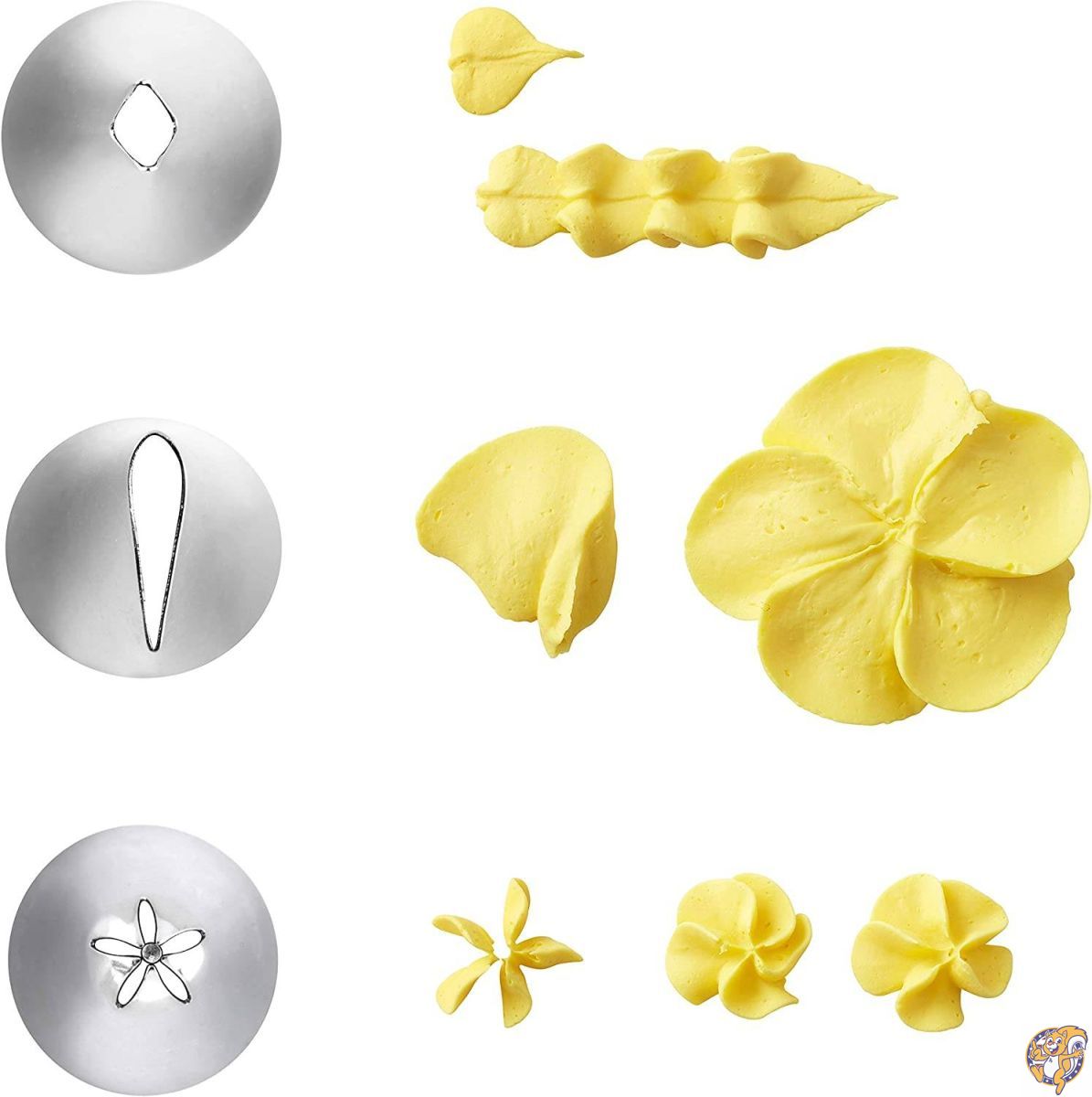 Decorating Tip Set-#104 Petal, 352 Leaf &amp; #224 Flower (並行輸入品)