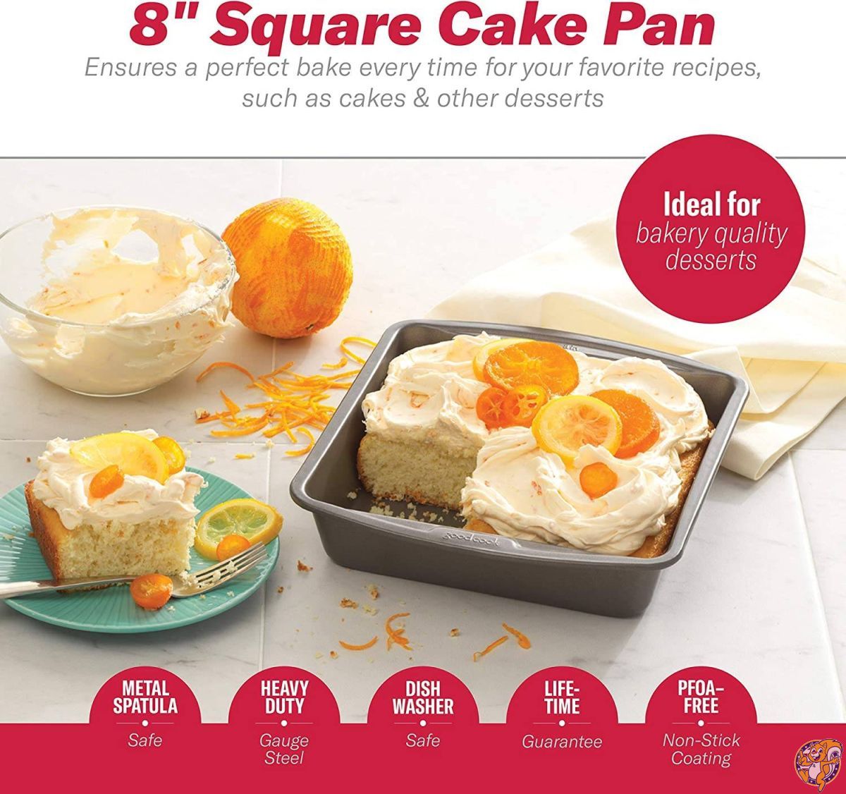 Good Cook 8 Inch x 8 Inch Square Cake Pan by Good Cook [並行輸入品]