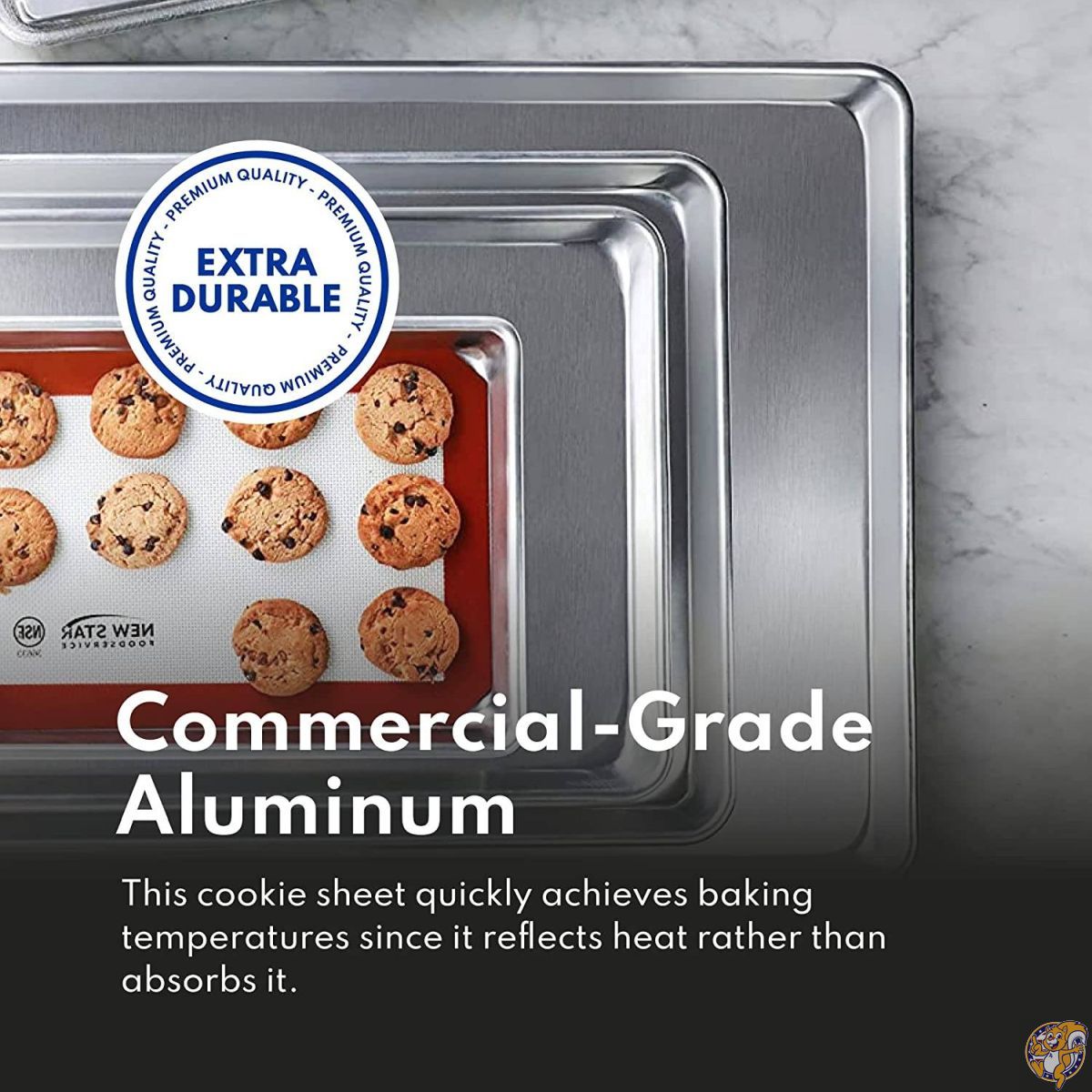 New Star Foodservice 36923&nbsp;Commercial 18ゲージアルミシートパン、18&nbsp;x 26&nbsp;x 1インチ(フルサイズ) [並行輸入品]