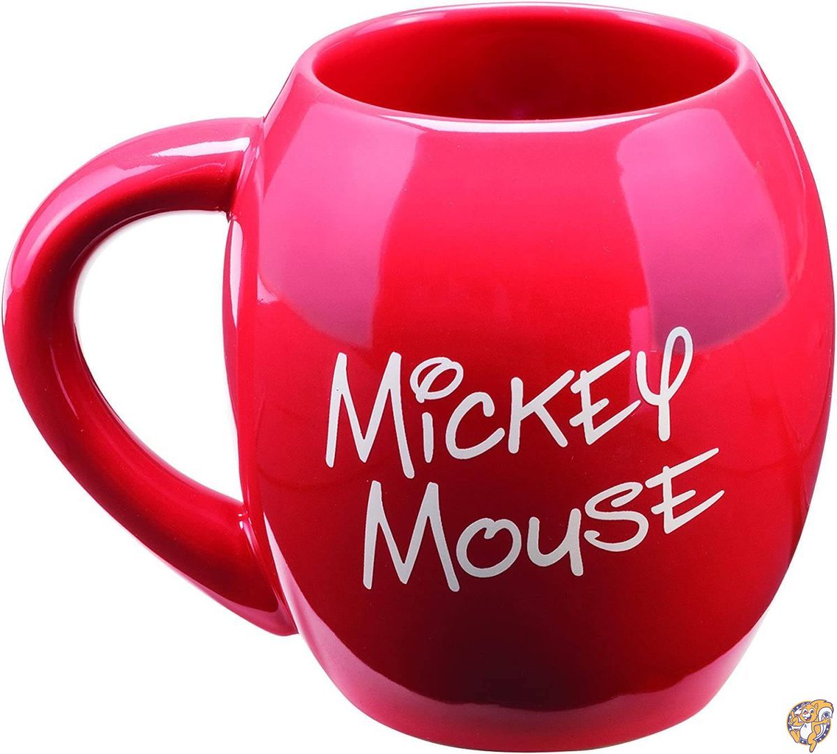 Vandor 89063 Disney Mickey Mouse Oval Ceramic Mug, 18 oz, Red [並行輸入品]