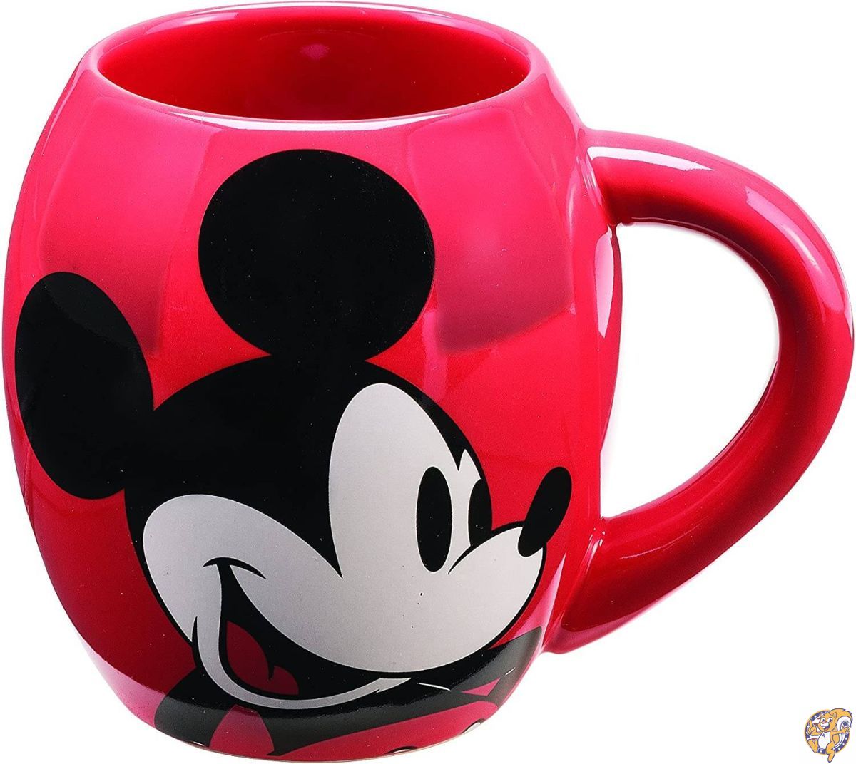 Vandor 89063 Disney Mickey Mouse Oval Ceramic Mug, 18 oz, Red [並行輸入品]