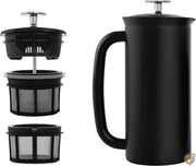Espro 1018&nbsp;C2&nbsp;?&nbsp;17bk p7二重壁真空断熱コーヒー押し、18オンス、マットブラック