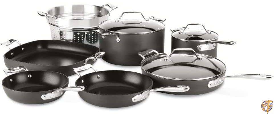 All-Clad Essentials ノンスティック調理器具セット 10点セット グレー