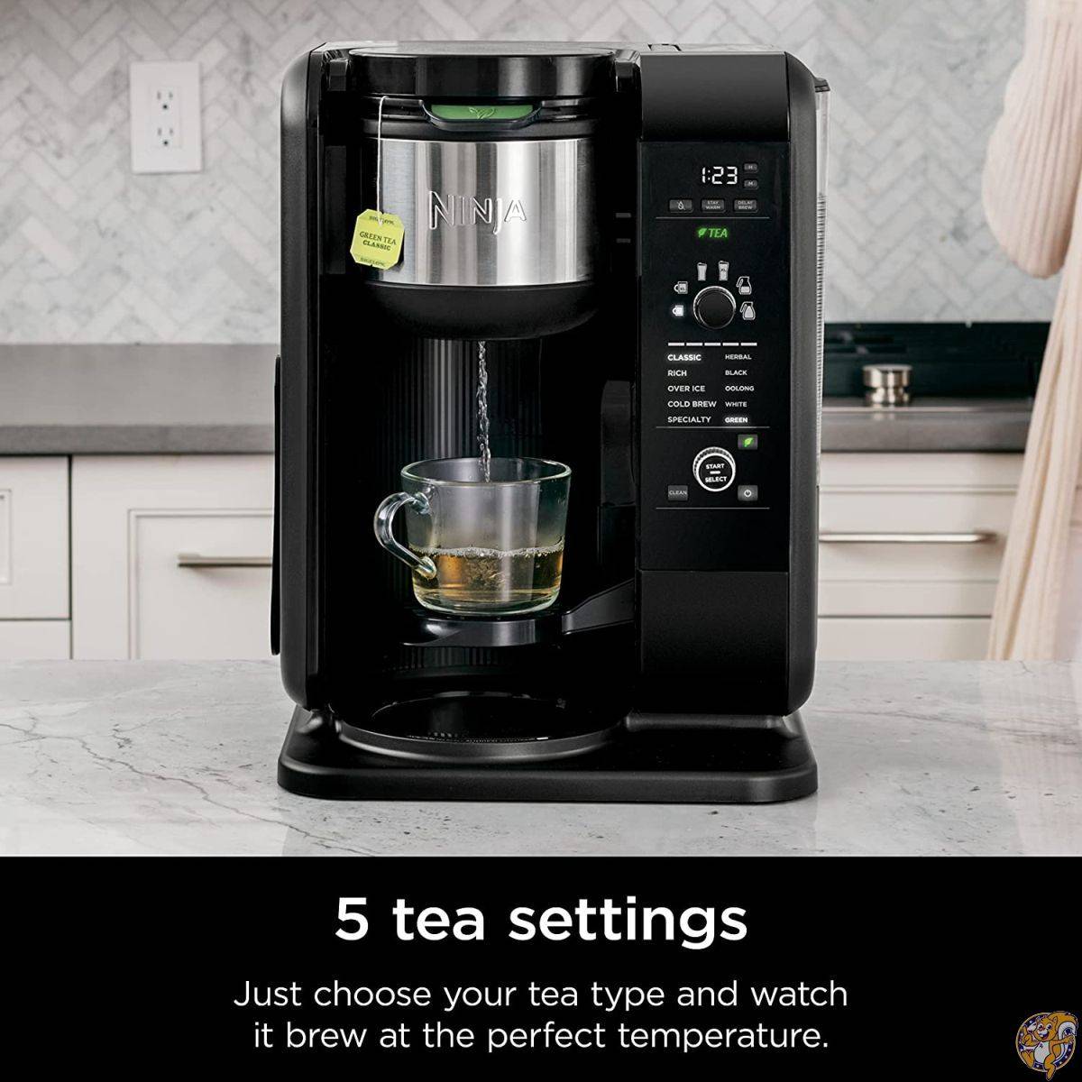 ニンジャ ホットアンドコールド醸造システム オートイク ティー&コーヒーメーカー 6種サイズ 5種類のブリュースタイル フロザー コーヒー&ティーバスケット 熱カラフェ付き (CP307)