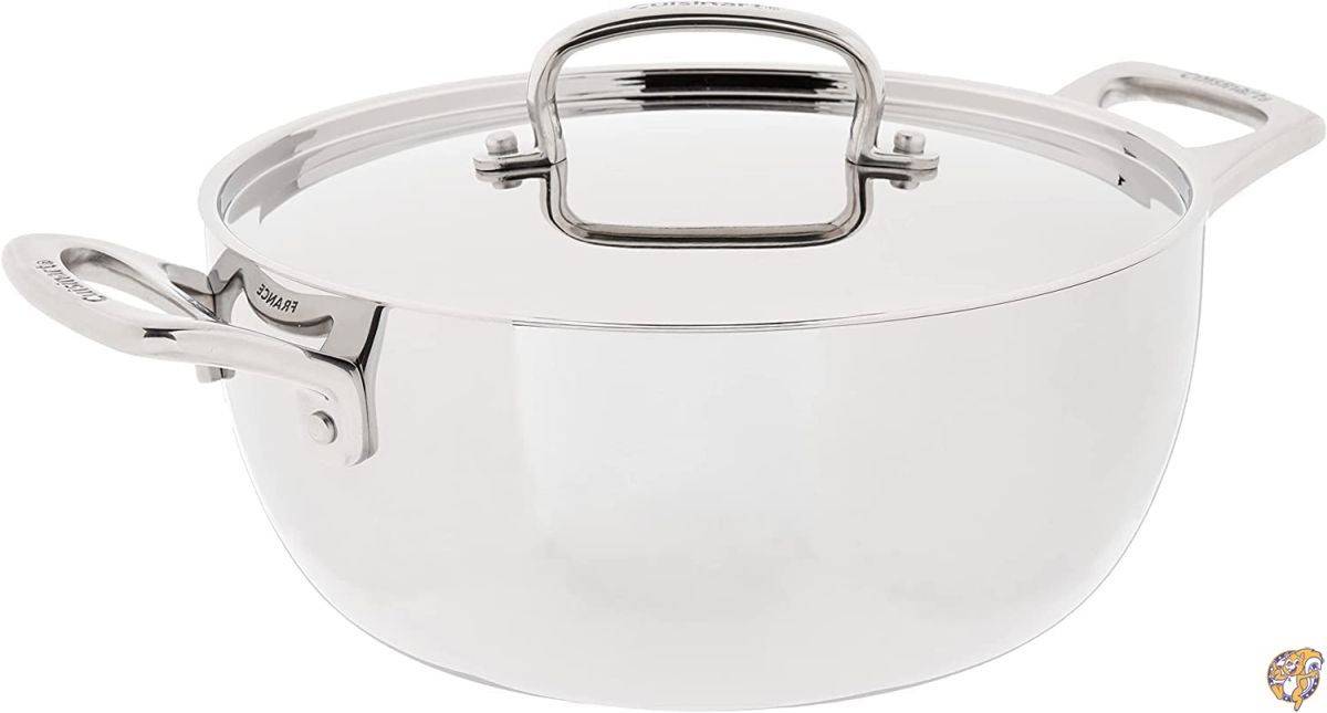 Cuisinart フレンチクラシック 3層 ステンレス 4-1/2クォート ダッチオーブン カバー付き
