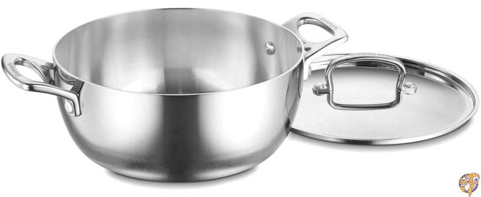 Cuisinart フレンチクラシック 3層 ステンレス 4-1/2クォート ダッチオーブン カバー付き
