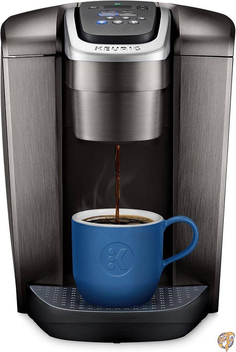 キューリグ K-Elite ブラッシュドシルバー シングルサーブ コーヒーメーカーとLaughing Man コロンビア ヒラ K-Cup ポッド 44個 5000197490