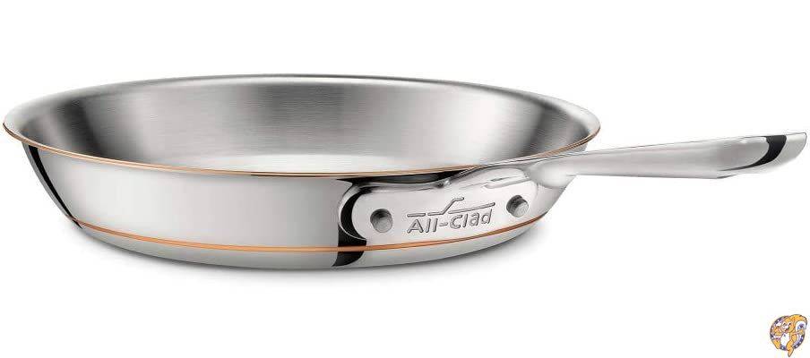 All-Clad 6108SS Copper Core 5-Ply Bonded Dishwasher Safe Fry Pan Cookware, 8-Inch, Silver by All-Clad