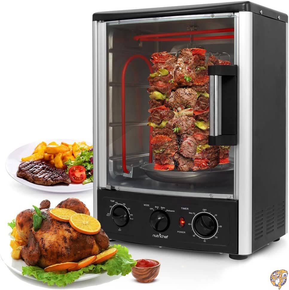 NutriChef PKRT97 Multi-Function Vertical Oven with Bake, Rotisserie &amp; Roast Cooking, N/A by NutriChef