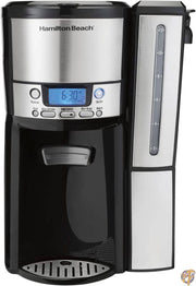 Hamilton Beach Brewstation ディスペンスコーヒーメーカー 内部12カップポット付き 取り外し可能なリザーバー ブラック&amp;ステンレススチール