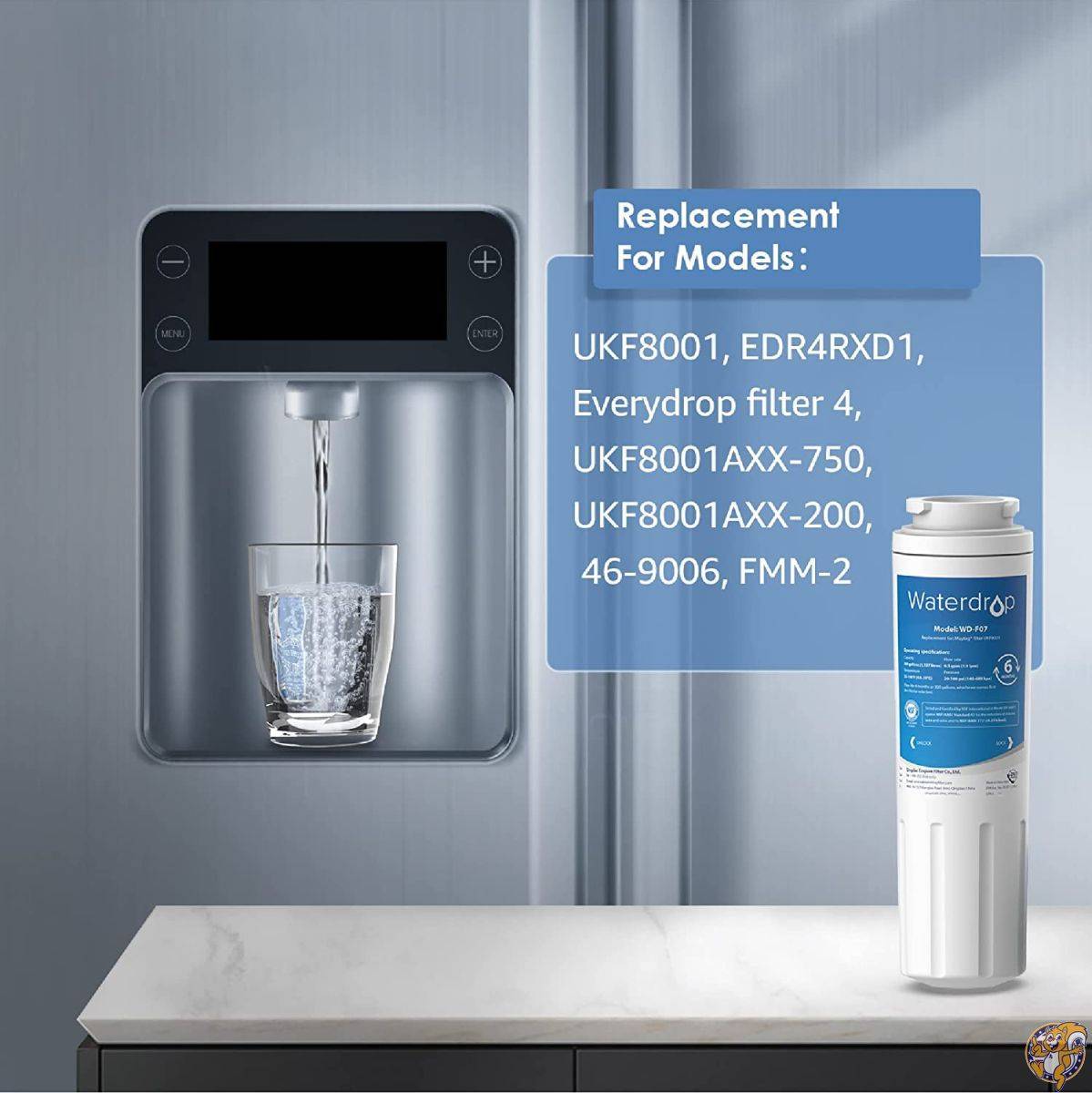 Waterdrop(ウォータードロップ) UKF8001 水フィルター EveryDrop Filter 4/EDR4RXD1/Whirlpool UKF8001AXX-750/Maytag